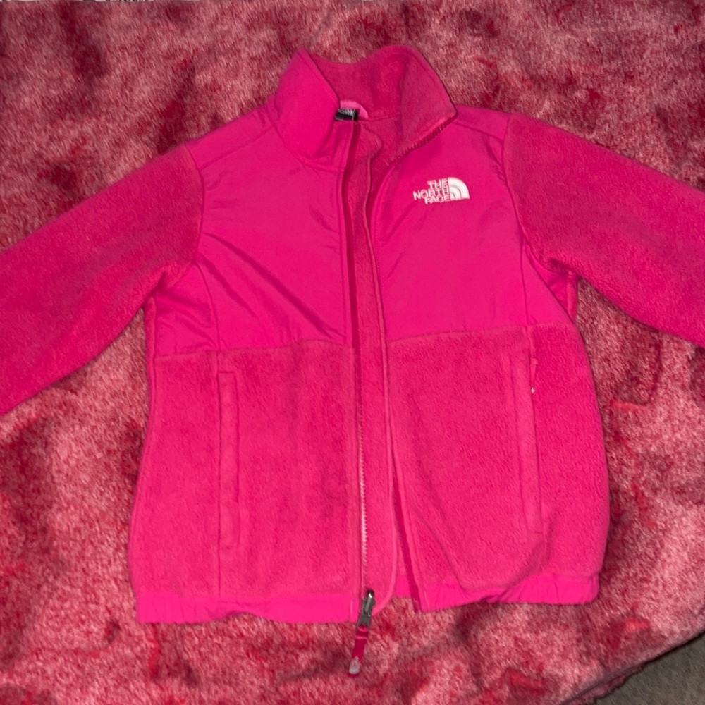 Girls north face jacket used size 7/8